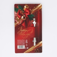 Ложка сувенирная на открытке &laquo;Новогодняя коллекция: Счастья, достатка&raquo;, 3 х 14 см