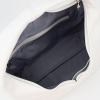 Сумка-хобо Vita на молнии, цвет белый Сумка-хобо Vita на молнии, цвет белый