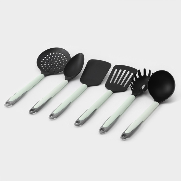 Набор кухонных принадлежностей Доляна «Софти», 6 предметов, цвет МИКС Набор кухонных принадлежностей Доляна «Софти», 6 предметов, цвет МИКС