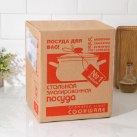 Набор кастрюль &laquo;Моника&raquo;, 3 предмета: 1,5 л, 2 л, 3 л, эмалированные крышки, индукция