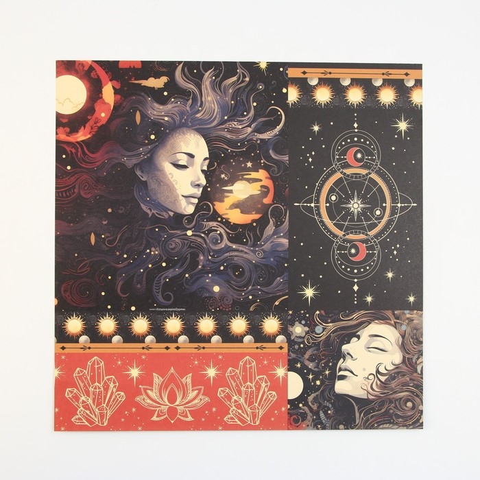 Набор бумаги для скрапбукинга &laquo;Космос внутри&raquo;, 12 листов, 30.5 х 30.5 см, 180 г/м&sup2;