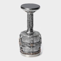 Бокал &laquo;Щит&raquo;, 200 мл, 8&times;19 см, цвет серебряный