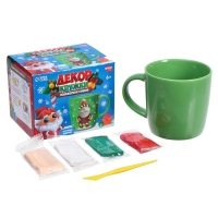 Декор кружки полимерной глиной на новый год &laquo;Дед Мороз&raquo;, 300 мл, новогодний набор для творчества