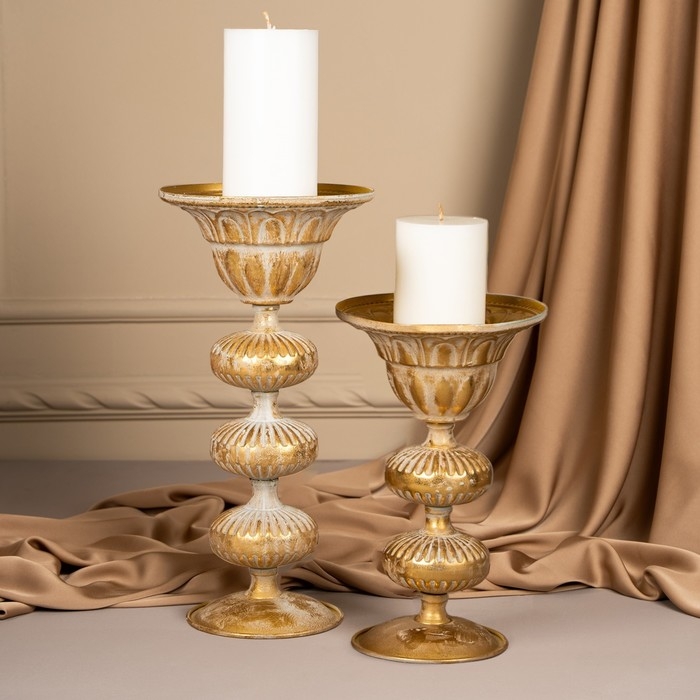 Подсвечник металл «Ярусы» для одной свечи 16 х 16 х 25 см Подсвечник металл «Ярусы» для одной свечи 16 х 16 х 25 см