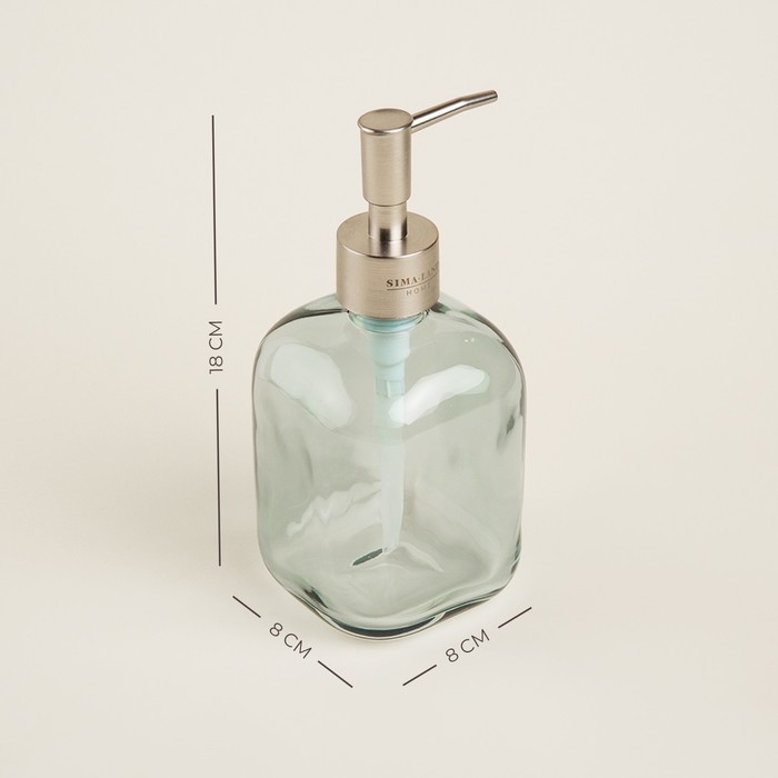 Дозатор для мыла SL Home, стекло, 8&times;8&times;18 см