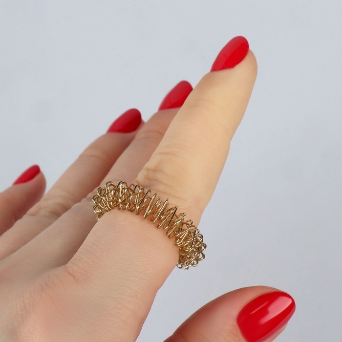 Массажёр «Су-джок», d = 3,5 см, с 2 кольцами, цвет красный Массажёр «Су-джок», d = 3,5 см, с 2 кольцами, цвет красный