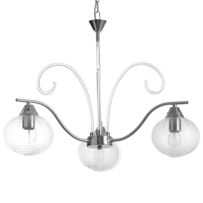 Люстра "Харми" 3хE27 40Вт серебро 58х58х41 см BayerLux