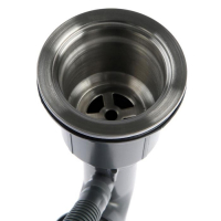 Мойка кухонная AFLORN AF97851-L, врезная, левая, S=3,0 и 0,8 мм, 78х51х22 см, сифон, сатин