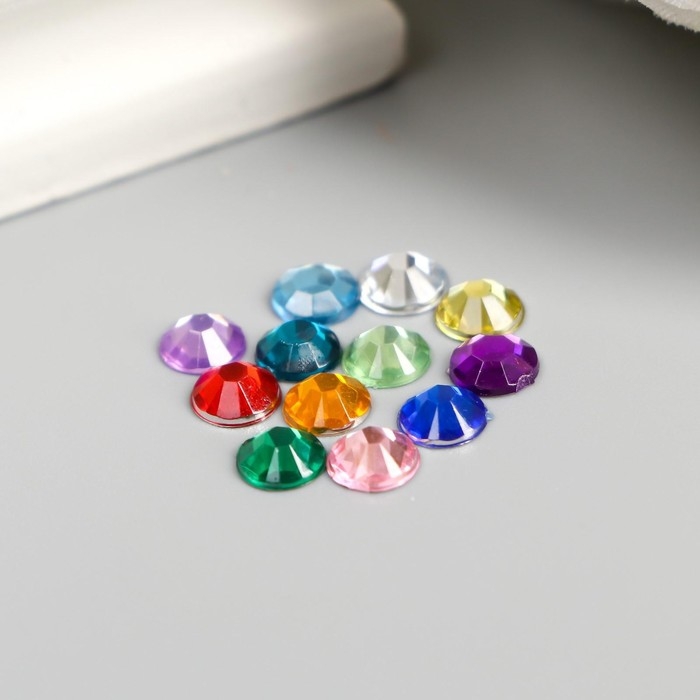 Набор декора для творчества стразы диаметр 0,5 см Набор декора для творчества стразы диаметр 0,5 см "Разноцветные" 12х12,5 см вес - 14 грамм