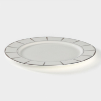 Тарелка фарфоровая обеденная &laquo;Аврора&raquo;, d=27 см, цвет белый