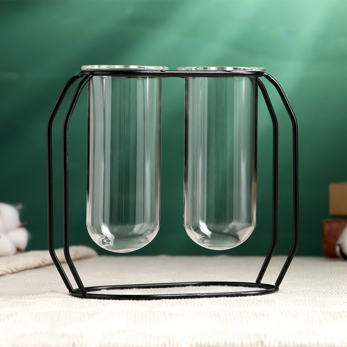 Набор кашпо на подставке, 17х15х5,5см