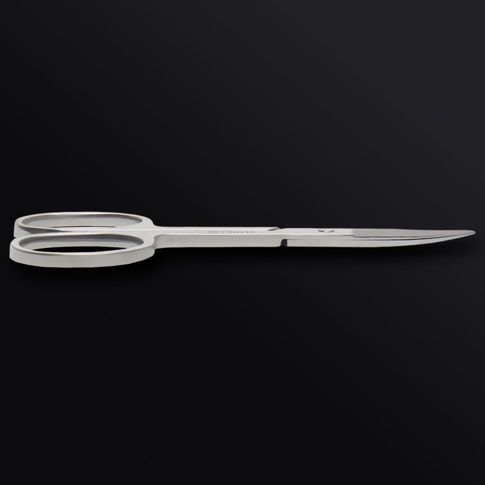 Ножницы маникюрные &laquo;Premium&raquo;, загнутые, широкие, 9 см, на блистере, цвет серебристый