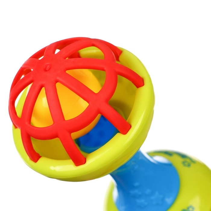 Погремушка &laquo;Гантелька яркая&raquo;, с эластичными элементами