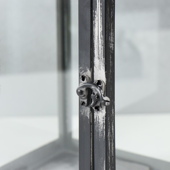 Подсвечник металл фонарь "Кружевные узоры" набор 2 шт 14х14х27 см, 20х20х40 см