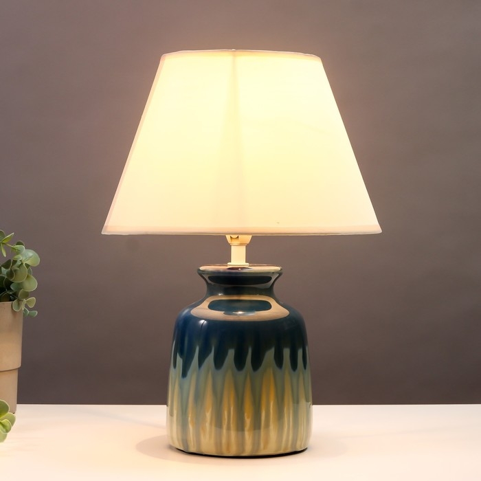 Настольная лампа 16801/1BL E14 40Вт бело-синий 25x25x35 см RISALUX