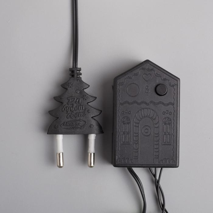 Гирлянда &laquo;Нить&raquo; 5 м с насадками &laquo;Шарики синие&raquo;, IP20, тёмная нить, 30 LED, свечение синее, 8 режимов, 220 В