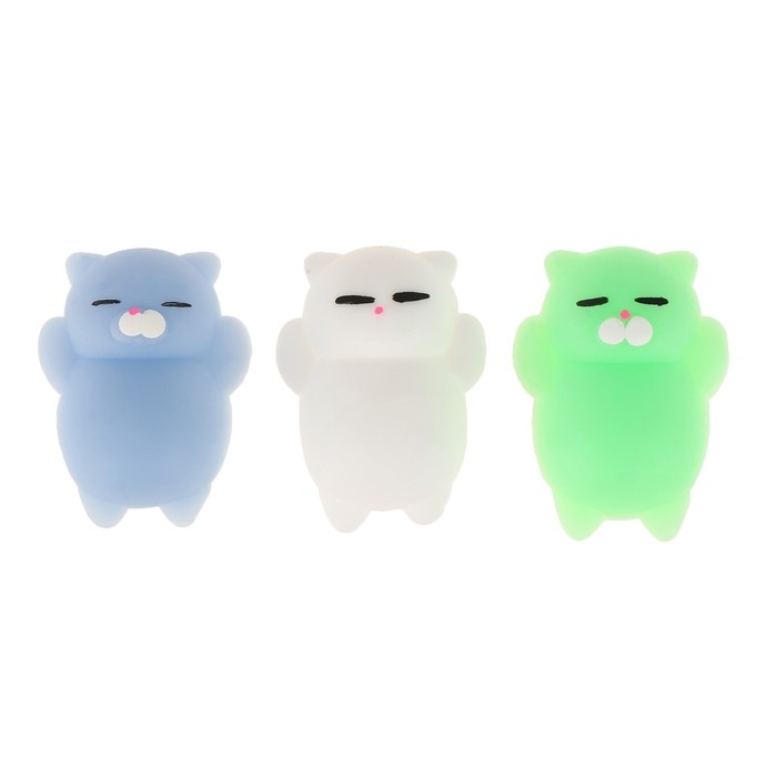 Мялка антистресс &laquo;Киска&raquo;, набор 3 шт, цвета МИКС