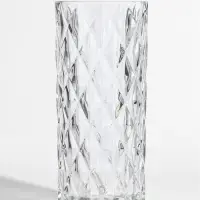 Ваза стекло настольная "Шерри" ромбы, 24,5х10,5 см, прозрачный