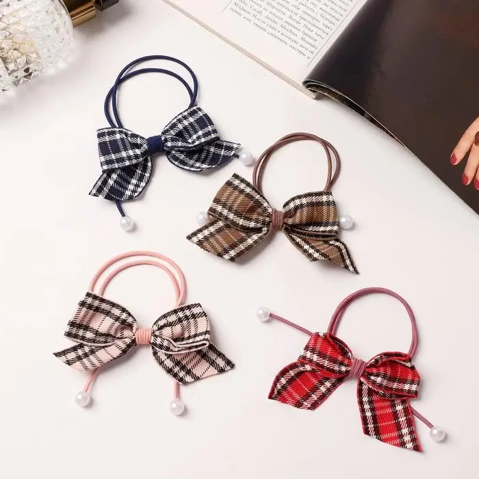 Резинка для волос &laquo;Веста&raquo;, строгая клетка, 4.5 см, МИКС