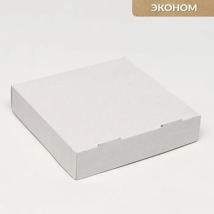 Коробка для пирога, белая, 23&times;23&times;5 см