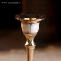 Подсвечник на 1 свечу "Классика" с перламутром 11 см