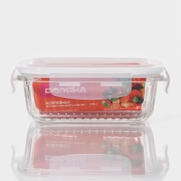 Контейнер для еды из жаропрочного стекла Доляна &laquo;Данте&raquo;, прямоугольный, 370 мл, 14,5&times;10,5&times;5,5 см