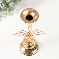 Подсвечник металл на 1 свечу "Золотое сечение" d=2-6 см 8х8х23 см