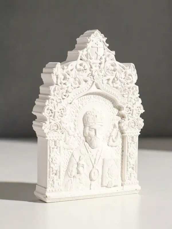 Икона с подвесом "Николай Чудотворец", размер 12х8х2 см,гипс