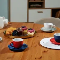 Чайная пара Cozy Morning, синяя с белым