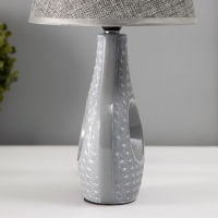 Настольная лампа с абажуром RISALUX &laquo;Маделин&raquo;, Е14, 40 Вт, серый, 18&times;18&times;33.5 см