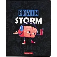 Тетрадь 48 листов, в клетку &laquo;Мозговой штурм&raquo;, мелованный картон, МИКС