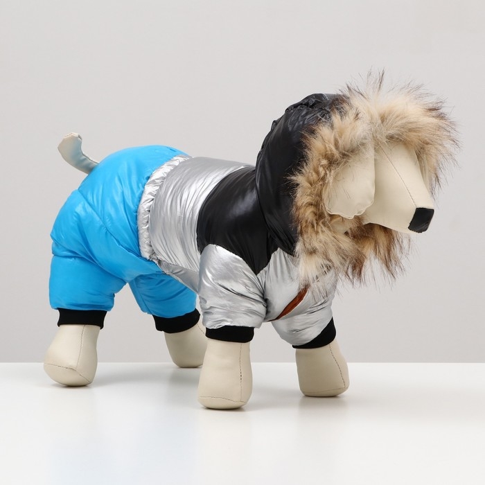 Комбинезон "Пушок", размер 14 (ДС 32 см, ОГ 42 см, ОШ 31 см), голубой