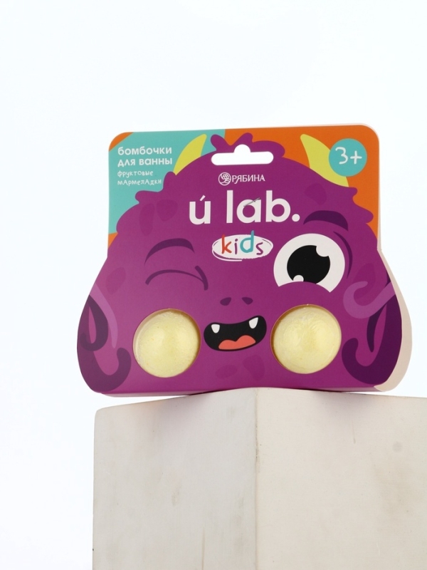 Бомбочки для ванны "Монстрики", 2 x 40 г, аромат фруктовые мармеладки
