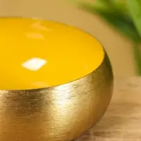 Подсвечник с золотым покрытием, 11&times;11&times;4 см