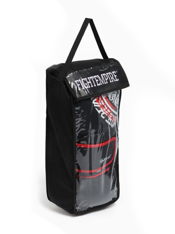 Боксерские перчатки FIGHT EMPIRE, ART, натуральная кожа, чёрные, размер 12 oz