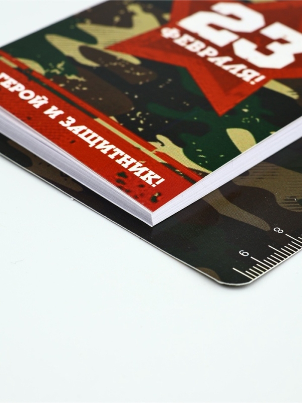 Подарочный набор, блокнот 9&times;10.4 см и мини-ручка &laquo;23 февраля: Герой и защитник&raquo;