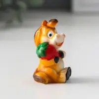 Сувенир полистоун "Коняшка с фруктиком" МИКС 2,2х2,5х4,7 см