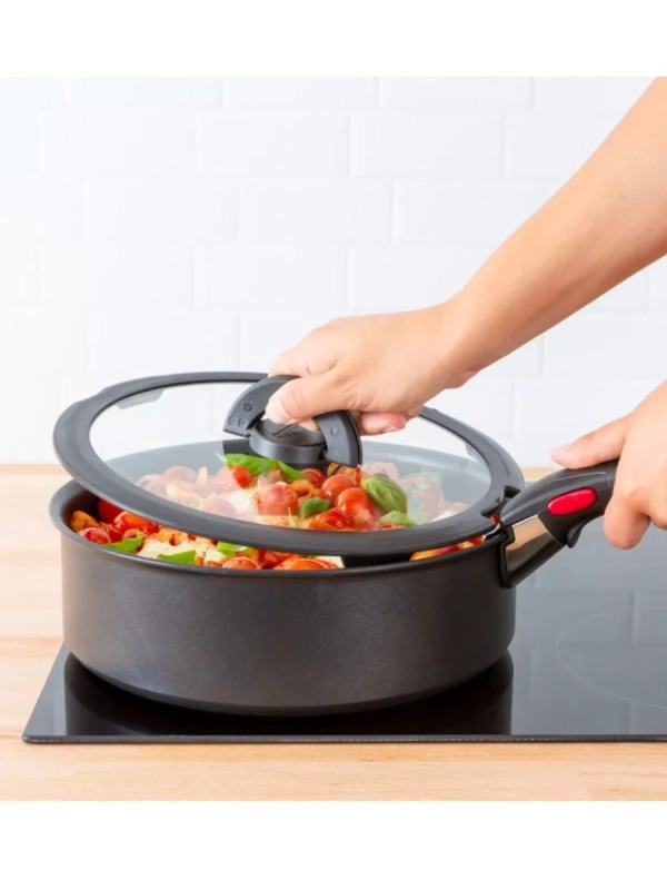 Стеклянная крышка Ingenio, 18 см, со складными ручками