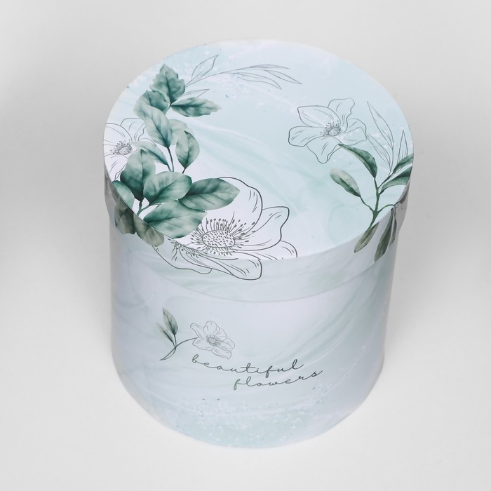 Набор шляпных коробок 5в1 "Цветочный", 20 &times; 20 &times; 20‒14 &times; 14 х 14 см