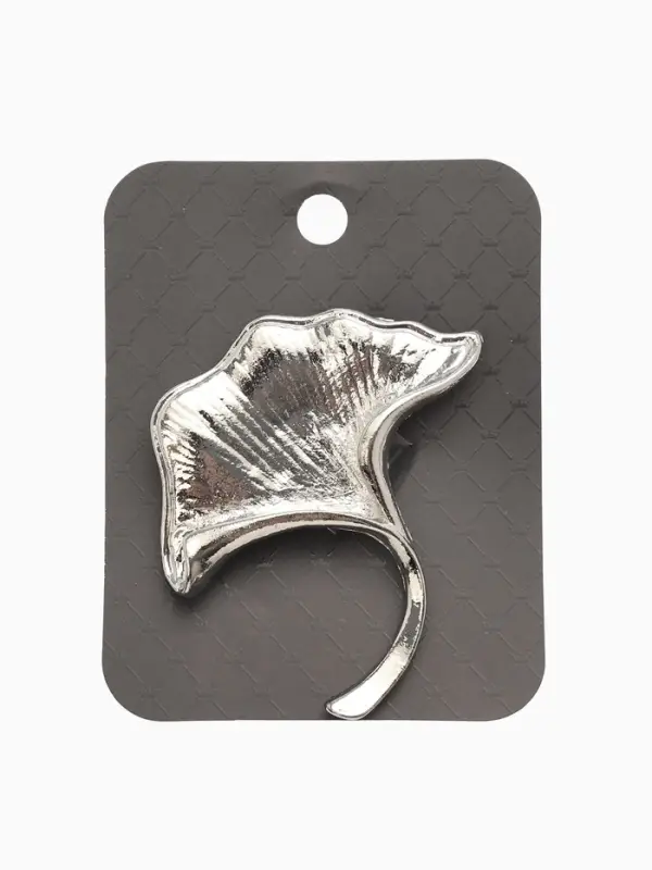 Брошь "Цветок каллы", цвет серебро