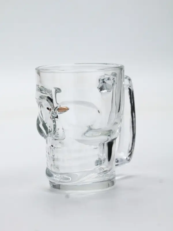 Кружка для пива "Череп" с пулей,  350 мл