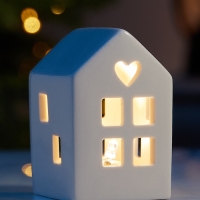 Светодиодная фигура "Дом белый" 8х4.8х5.5, 1 LED, LR44x3(в компл.), Т/БЕЛЫЙ