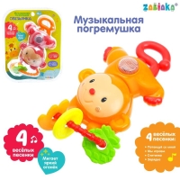 Музыкальная погремушка &laquo;Обезьянка&raquo;, свет, звук, цвет МИКС