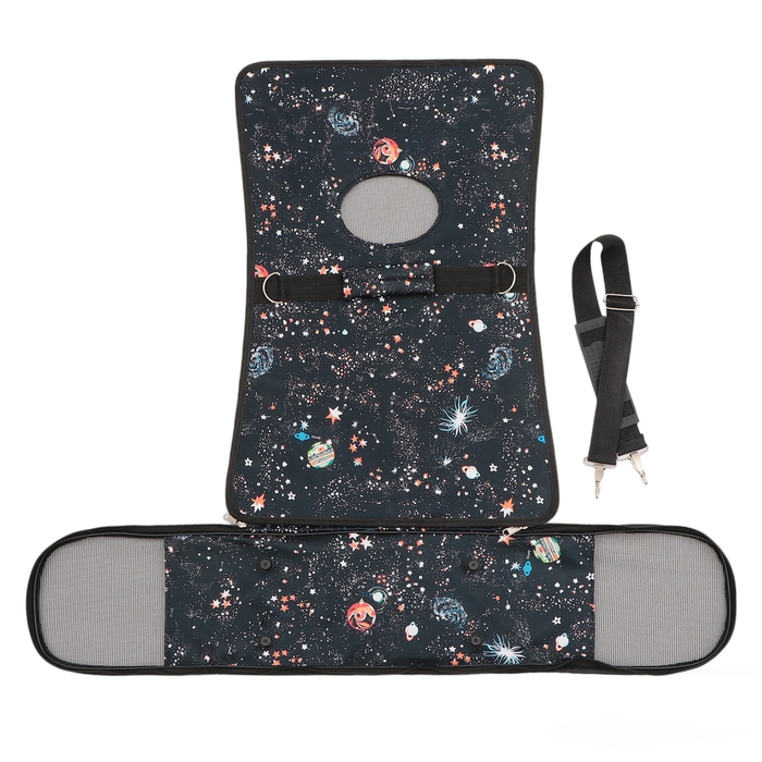 Сумка-переноска каркасная "Звёздное небо", размер M, 40 х 21 х 27 см, чёрная