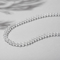 Бусины на нити шар №4 гранёный «Шпинель», цвет белый, 42 см Бусины на нити шар №4 гранёный «Шпинель», цвет белый, 42 см