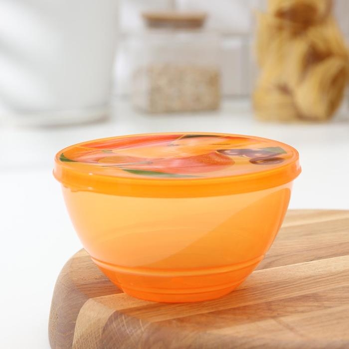 Контейнер пластиковый Доляна &laquo;Сочный фрукт&raquo;, 500 мл, цвет МИКС