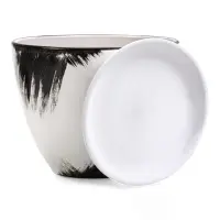 Горшок цветочный поддоном  8 л,  керамика, Штрих (М)