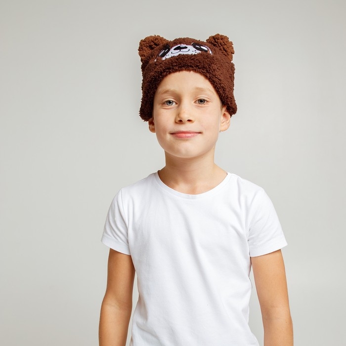 Карнавальная шапочка &laquo;Весёлые зверята: мишка&raquo;, р. 52&ndash;54