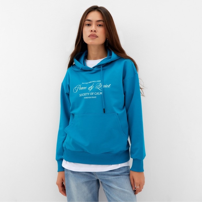 Толстовка женская MIST Peace, р. XL, голубой