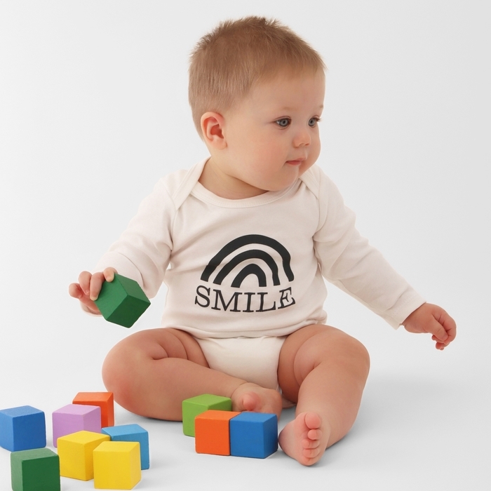 Комплект боди с дл. рукавом Крошка Я Smile, 3 шт., рост 80-86 см